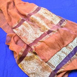 100% Silk Thai scarf pashmina 20" x 70" bronze